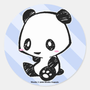 Sticker Rond Weetle Panda