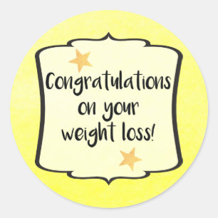 Sticker Rond Weight Loss Diet Fitness Planner Félicitations