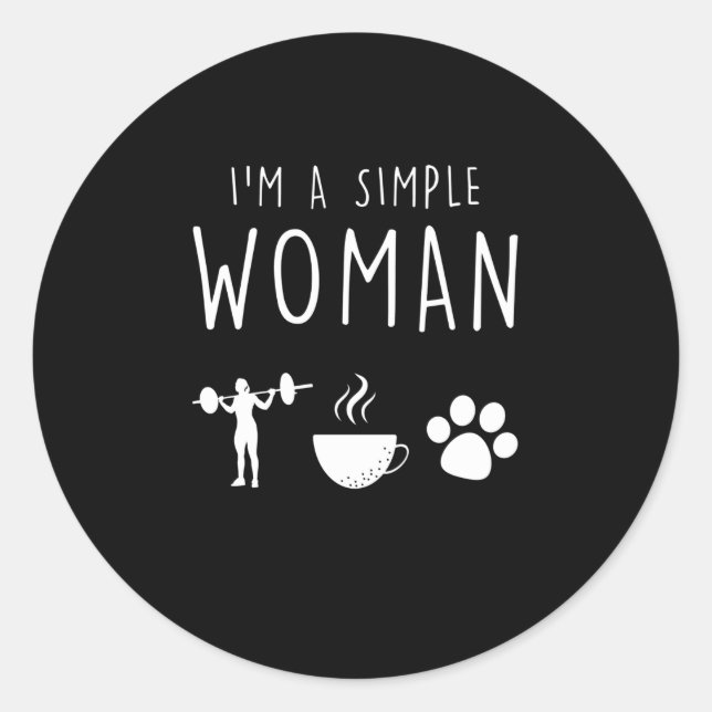 Sticker Rond Weightlifter Dit (Devant)