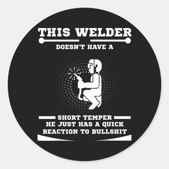 Sticker Rond Welder Dit Welder For Men (Devant)