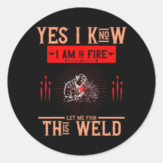 Sticker Rond Welder Dit Welder For Men