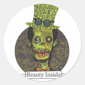 Sticker Rond Wellcoda Zombie Dead Monster Effrayant Déplaisant