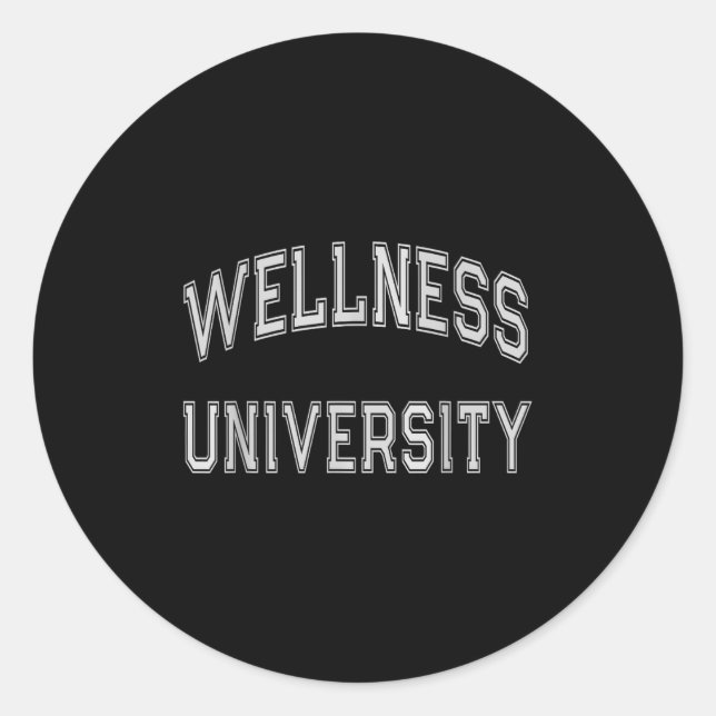 Sticker Rond Wellness University Squad Fitness Coach Gym Health (Devant)
