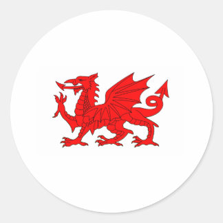 Sticker Rond Welsh Dragon