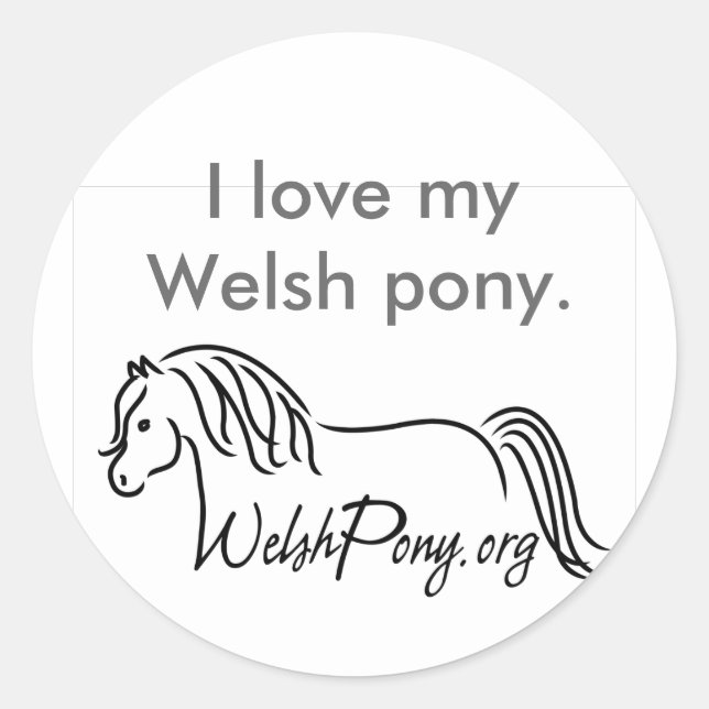 Sticker Rond Welsh Pony & Cob Society (Devant)