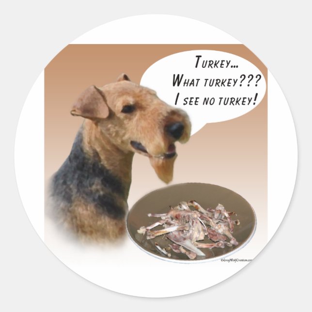 Sticker Rond Welsh Terrier Turquie (Devant)