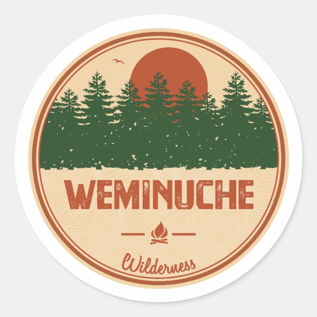 Sticker Rond Weminuche Wilderness Colorado (Devant)