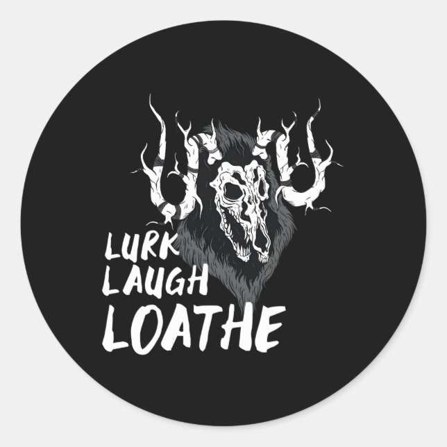 Sticker Rond Wendigo Lurk Rire Loathe (Devant)