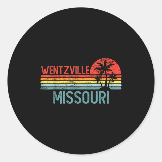 Sticker Rond Wentzville Missouri Funny Usa City Trip Home Roots (Devant)
