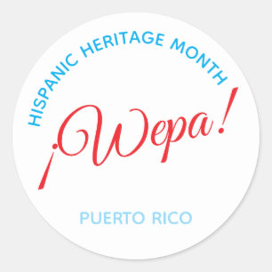 Sticker Rond Wepa! Porto Rico
