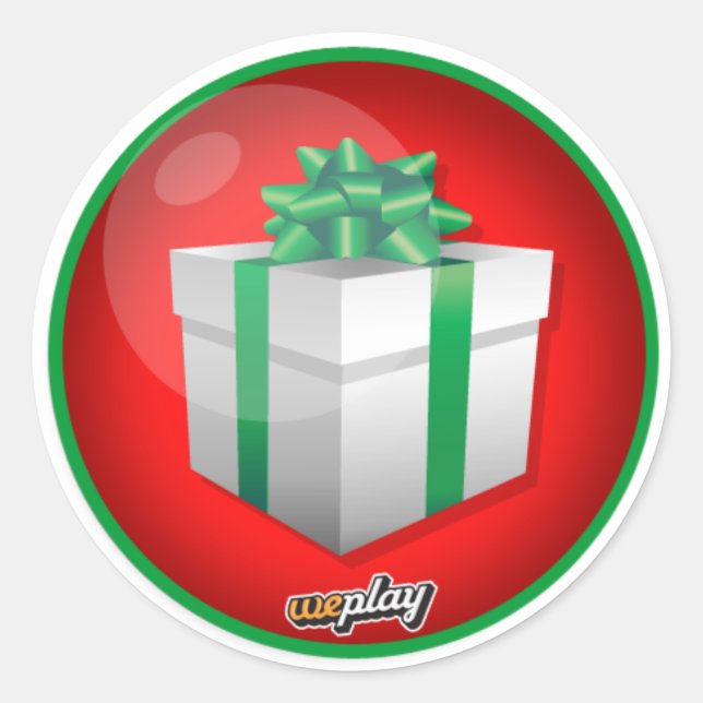 Sticker Rond Weplay Props Series 1 - Cadeau (Devant)