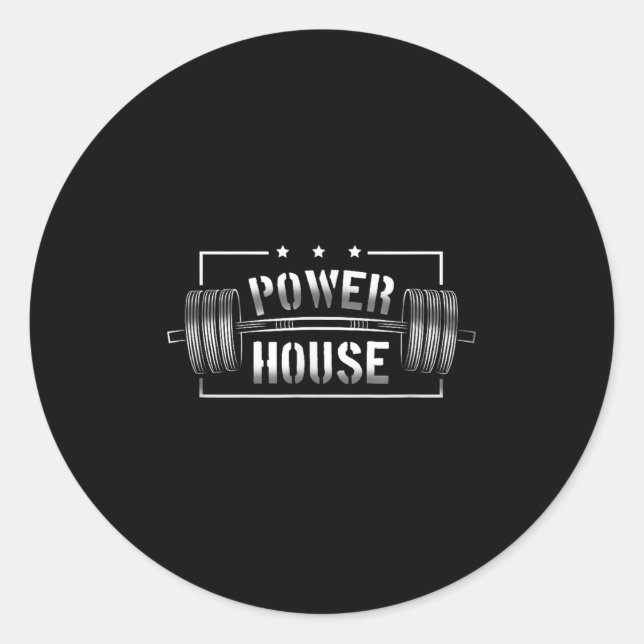 Sticker Rond Wer House Gym Motivation Bold Statement  (Devant)