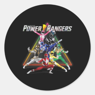 Sticker Rond wer Rangers Pyramide Arc-en-ciel Rétro Action rtra
