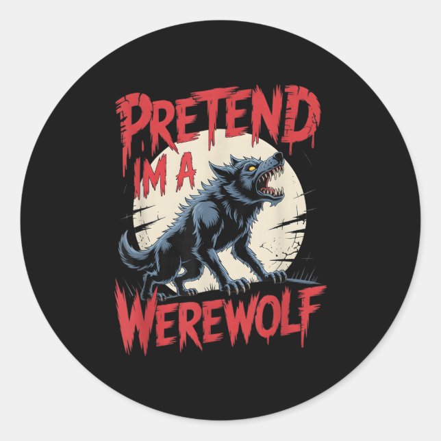 Sticker Rond Werewolf Costume  (Devant)