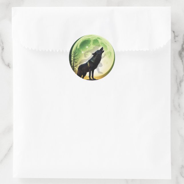 Sticker Rond Werewolf Howl (Sac)
