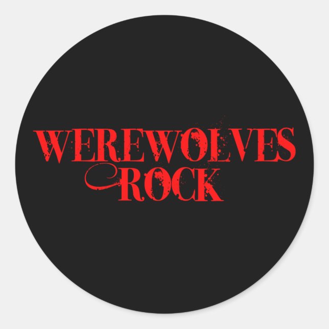Sticker Rond Werewolves Rock (Devant)