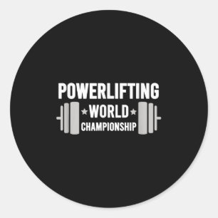 Sticker Rond Werlifter Gym Motivationnel Monde Werlifting Chamo