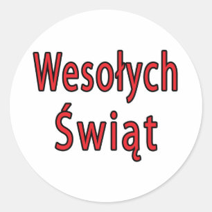 Sticker Rond Wesolych Swiat