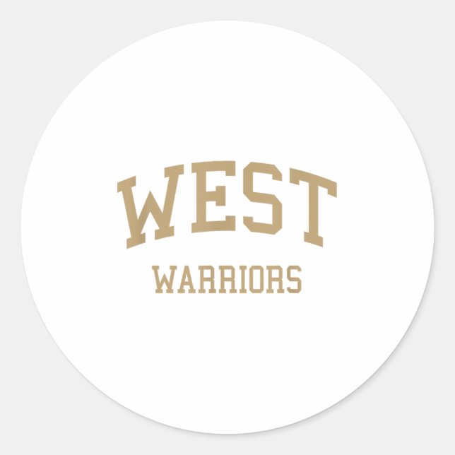 Sticker Rond West High School A Torrance Ca Retro Sports (Devant)