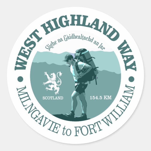 Sticker Rond West Highland Way (Devant)