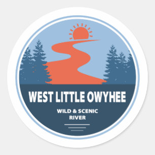 Sticker Rond West Little Owyhee Wild Et Rivière Pittoresque Ore