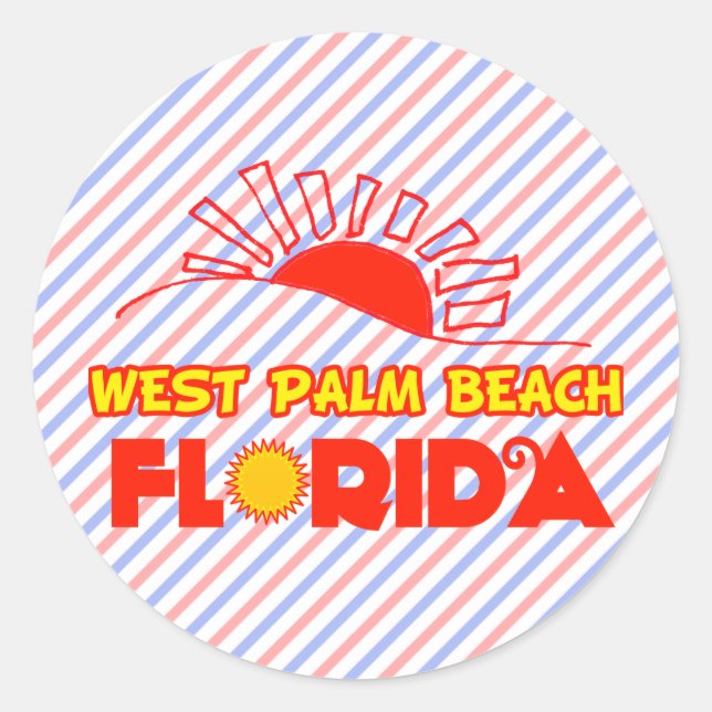Sticker Rond West Palm Beach, Floride (Devant)