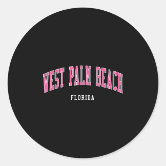 Sticker Rond West Palm Beach Floride Vintage Atheltic College S
