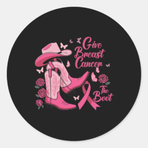 Sticker Rond Western Cowgirl Donner Le Cancer Du Sein L'Acteur 