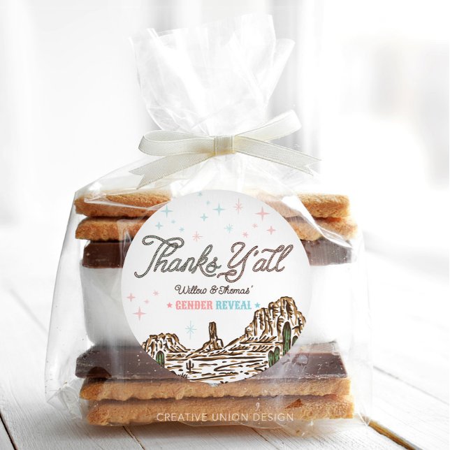 Sticker Rond Western Genre Reveillez Cowboy ou Cowgirl (Créateur téléchargé)