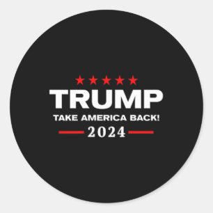 Sticker Rond Western Trump Cowboy Vous Avez Manqué Trump 2024 U