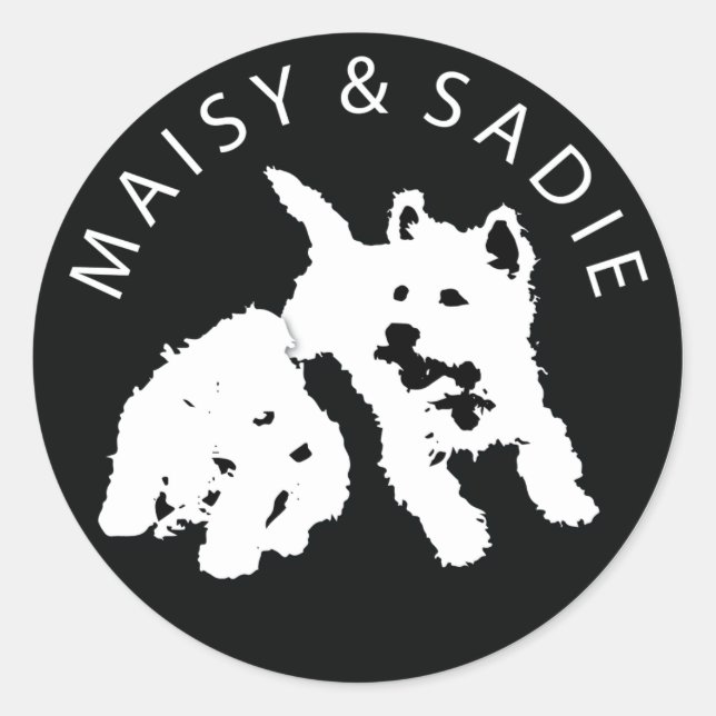 Sticker Rond Westies (Devant)