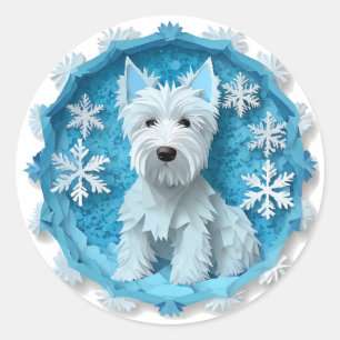 Sticker Rond Westin dans un cercle de flocon de neige