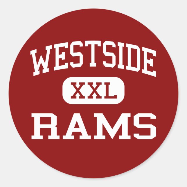 Sticker Rond Westside - Rams - High - Anderson Caroline du Sud (Devant)