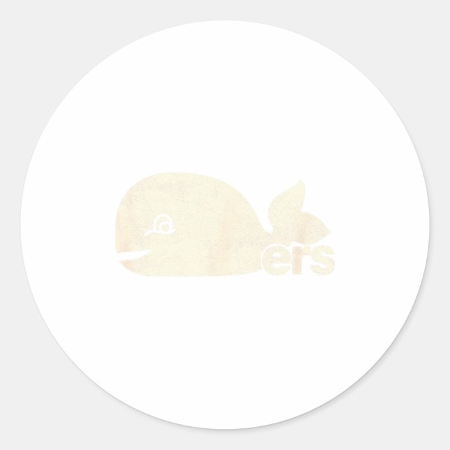 Sticker Rond Whalers de Nouvelle-Angleterre Vintage  (Devant)
