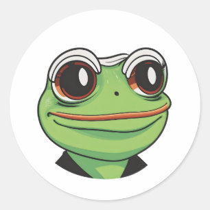 Sticker Rond Wham ! La grenouille de la bande dessinée : éclate