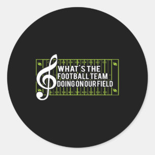 Sticker Rond What39s L'Équipe De Football Sur Notre Terrain