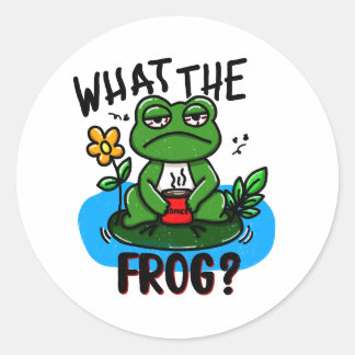 Sticker Rond What the frog?
