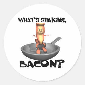 Sticker Rond Whats Shaking Bacon