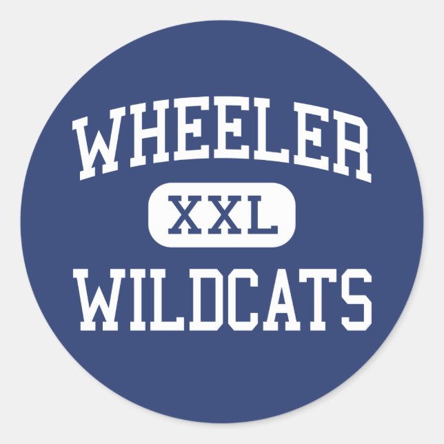 Sticker Rond Wheeler - Wildcats - High - Marietta Georgia (Devant)