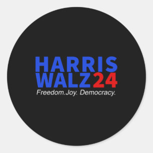Sticker Rond Wheimer24 Liberté Joy Démocratie Kamala Harris Wal