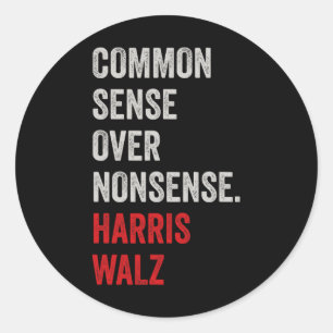 Sticker Rond Wheimer 2024 Common Sense Over Nonsense 1