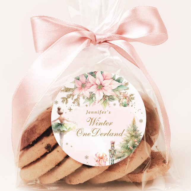 Sticker Rond Whimsical The Nutcracker Winter Onederland (Créateur téléchargé)