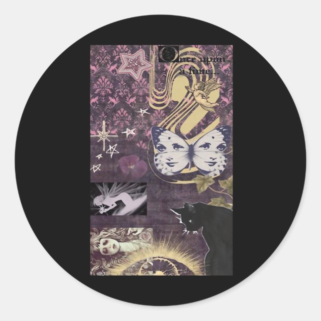 Sticker Rond Whimsigoth esthétique surdimensionné (Devant)