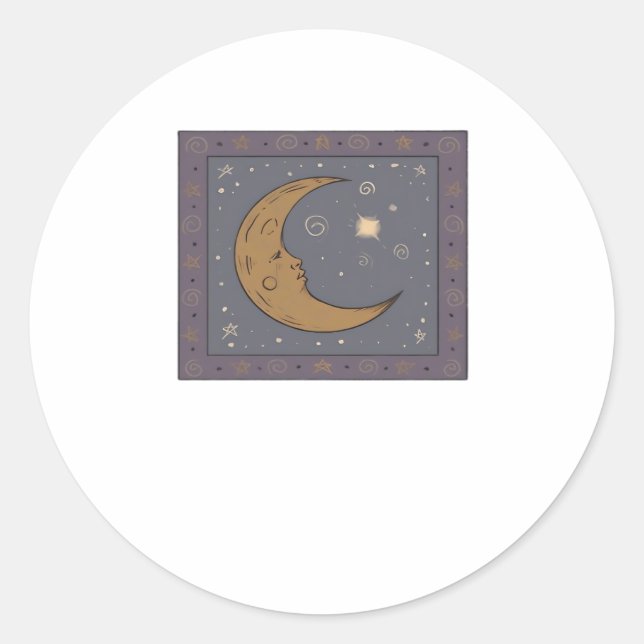 Sticker Rond Whimsigoth Moon Classic (Devant)