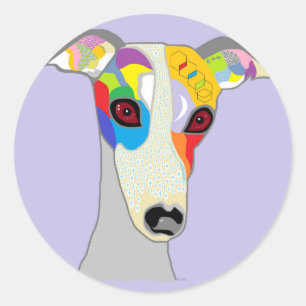 STICKER ROND WHIPPET