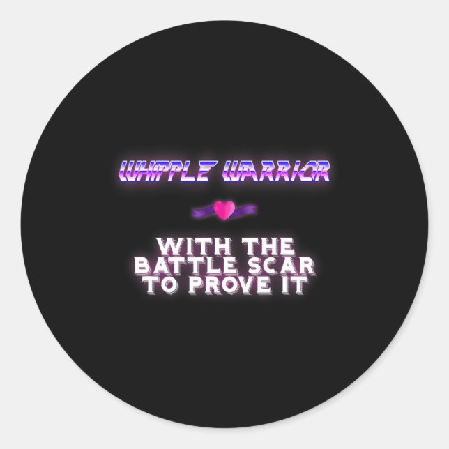 Sticker Rond Whipple Guerrier Pancréatique Cancer Sensibilisati (Devant)
