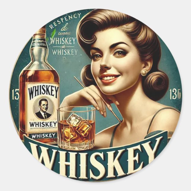 Sticker Rond Whiskey (Devant)