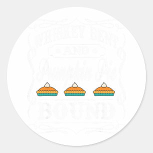 Sticker Rond Whiskey et Thanksgiving - Boisson drôle de jour de