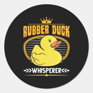Sticker Rond Whisperer Canards en caoutchouc