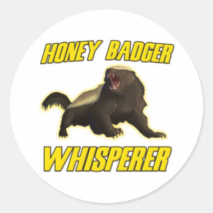 Sticker Rond Whisperer Honey Badger